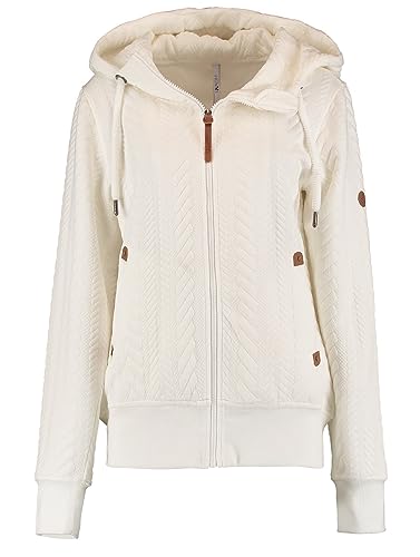 Hailys Damen Sweatjacke Je44ssica strukturierte Kapuzenjacke NK-2110001-1 Offwhite M von Hailys