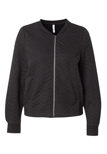 Hailys Damen Sweatjacke mit Strukturmuster - Bequem & Stilvoll, Farben:Schwarz, Größe:XXL von Hailys