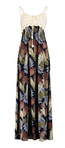 Hailys Damen Viskose Maxi Träger-Kleid Ka44ja mit Palmenprint HF-PO1708104-1A Navy Palm (6773) M von Hailys