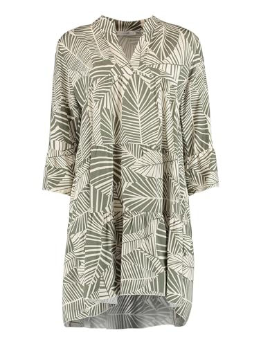 Hailys Damen Viskose Mini-Kleid Tunika La44ra 3/4-Arm mit Alloverprint JUS-20137 Khaki Palm L von Hailys