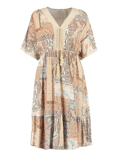 Hailys Damen Viskose Mini-Kleid Tunika Si44ona mit Alloverprint JUS-22529 Beige Div L von Hailys
