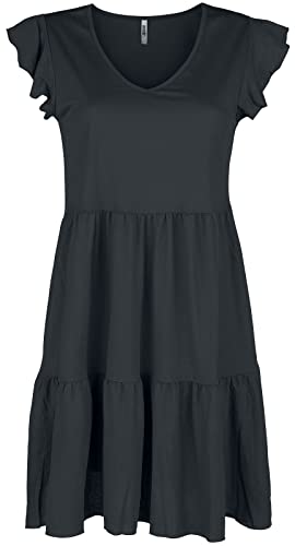 Hailys Leonie Frauen Mittellanges Kleid schwarz M 60% Viskose, 40% Polyamid Streetwear von Hailys