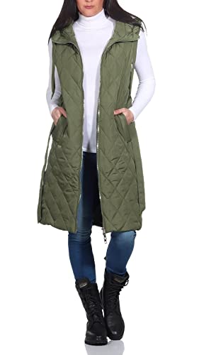 Hailys SL P VT EL44LEN Frauen Weste khaki M 100% Polyester Basics, Streetwear von Hailys