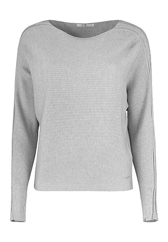 Hailys Strickpullover Gerippt Stretch Sweater Basic Knittet Langarm mit Fledermausärmeln Av44a, Farben:Grau, Größe:XL von Hailys