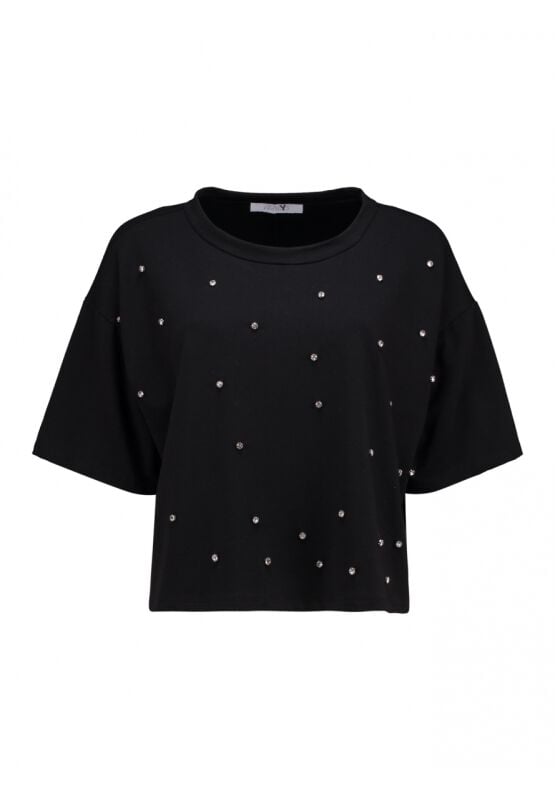 Hailys T-Shirt - 3/4 C SW Je44an - XS bis L - für Damen - Größe S - schwarz von Hailys