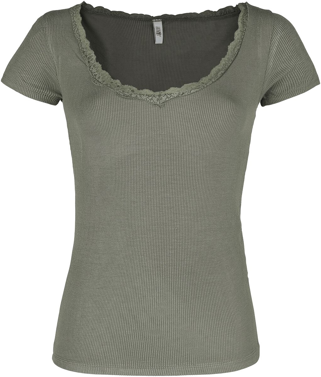 Hailys T-Shirt - Mariella - XS bis XL - für Damen - Größe L - khaki von Hailys