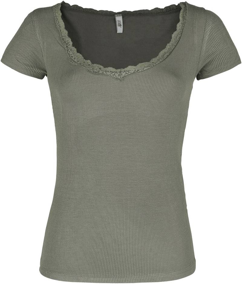 Hailys T-Shirt - Mariella - XS bis L - für Damen - Größe M - khaki von Hailys