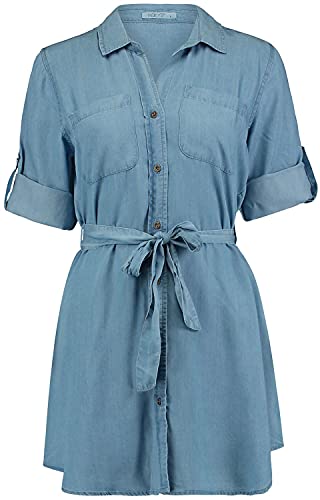 Hailys Tenny Frauen Kurzes Kleid blau L 100% Lyocell Streetwear von Hailys
