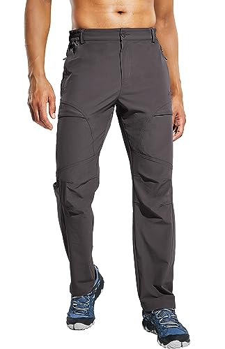 Haimont Herren Wanderhose Leicht Schnell Trockend Outdoorhose mit 6 Taschen Wasserabweisende, Graphitgrau, M von Haimont