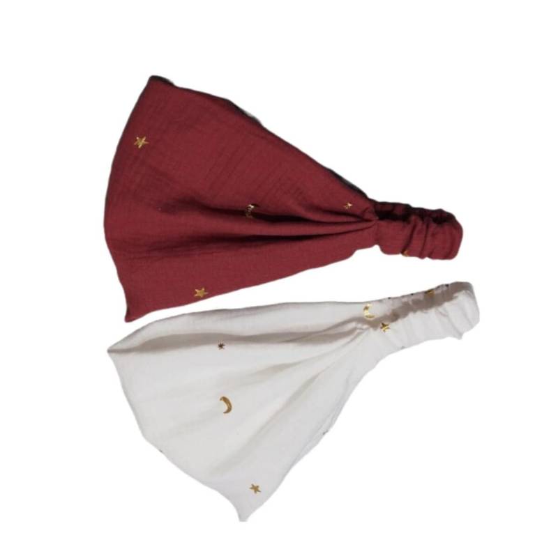 Kopftuch Haarband Bandana Sonnenschutz Kinder Damen Musselin Altrot Gold von Haipo