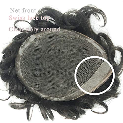 Hairnotion Echthaar Toupet Schweizer Spitze mit NPU 8x10 Zoll Schwarz 1b # mit 30% grauem Haar Perücke Haarteil für Männer #1b30 Hairnotion Echthaar Toupet Schweizer Spitze mit NPU 8x10 Zoll Schwarz 1b # mit 30% grauem Haar Perücke Haarteil für Männer #1b30 von Hair Notion