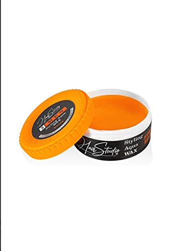 Hair Studio Men Aqua Wax Strong 150ml (orange) Gelwax Hair Wax Gel Wax Styling Aqua Wax von Hair Studio