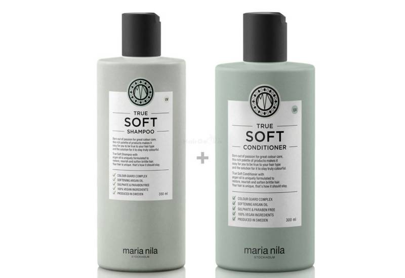 HairGecko Haarshampoo Maria Nila True Soft Set - Shampoo 350 ml + Conditioner 300 ml von HairGecko