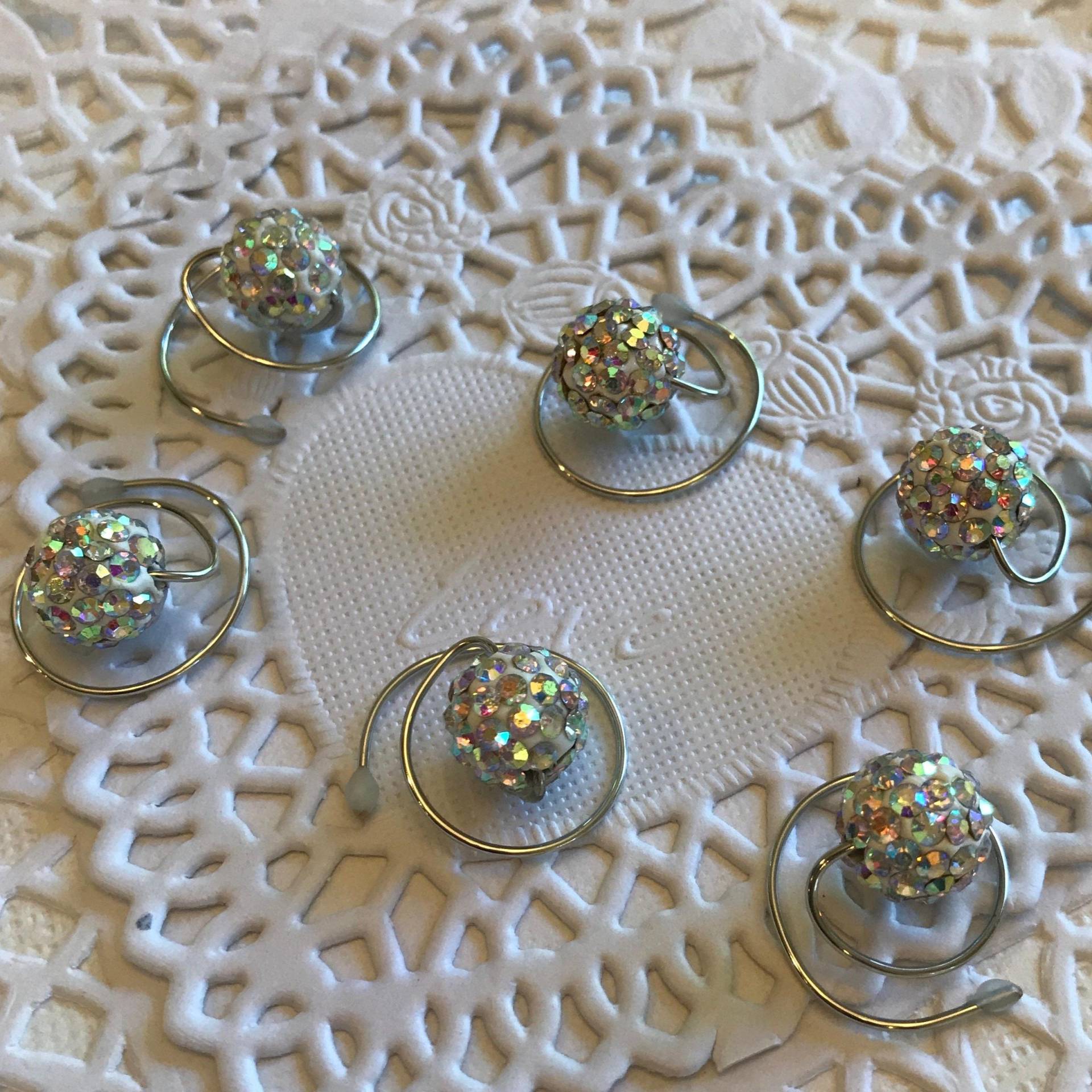 Ballroom Tänzerinnen-Disco Ball Hair Swirls-Spins-Spiralen-Twistes-Clear Ab Sparkle-Brautparty Haar-Debutantin Ballroom Tänzerinnen-Disco Ball Hair Swirls-Spins-Spiralen-Twistes-Clear Ab Sparkle-Brautparty Haar-Debutantin von HairSwirls1