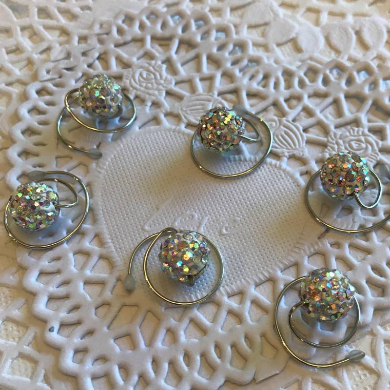 Ballroom Tänzerinnen-Disco Ball Hair Swirls-Spins-Spiralen-Twistes-Clear Ab Sparkle-Brautparty Haar-Debutantin Ballroom Tänzerinnen-Disco Ball Hair Swirls-Spins-Spiralen-Twistes-Clear Ab Sparkle-Brautparty Haar-Debutantin von HairSwirls1