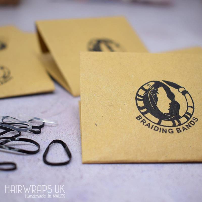 Ersatz-Flechtbänder Für Haare Hair Wrap, Dread Haarmanschette - Gemischte Farben Braun, Schwarz, Klare Flechtbänder, 10Er Oder 50Er Pack von HairWrapsUK