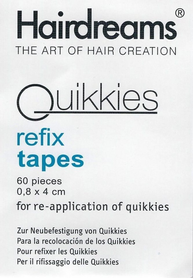 Hairdreams Echthaar-Extension Quikkies refix tapes 1 Packet mit 60 Stück Hairdreams Echthaar-Extension Quikkies refix tapes 1 Packet mit 60 Stück von Hairdreams