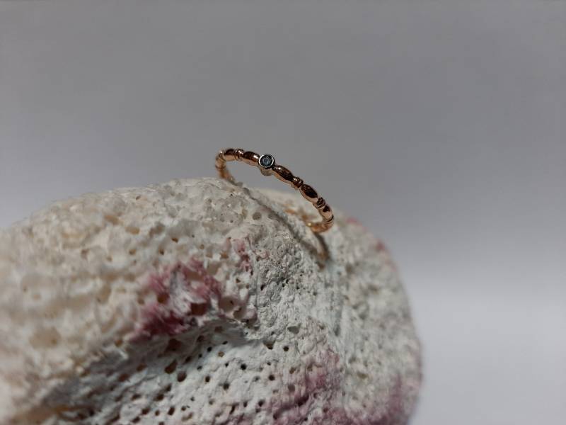 Ring 585 Gold Mit Weißgold U. Blauem Brilliant Ring 585 Gold Mit Weißgold U. Blauem Brilliant von Hairico