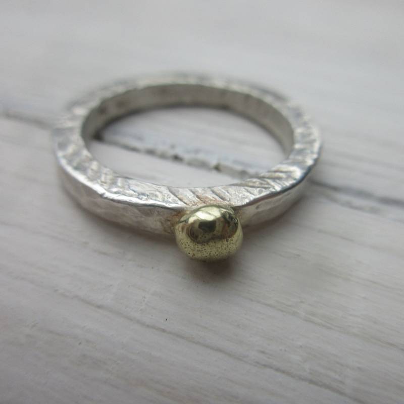 Ring Silber U. Goldkügelchen 585 Ring Silber U. Goldkügelchen 585 von Hairico