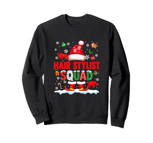 Hair Stylist Squad Men Job Weihnachten Weihnachtsmann Kostüm Fliege Sweatshirt Hair Stylist Squad Men Job Weihnachten Weihnachtsmann Kostüm Fliege Sweatshirt von Hairstylist Christmas Costume
