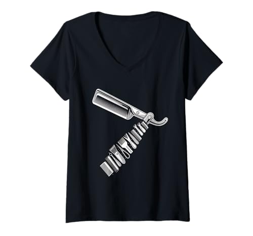 Damen Friseur Friseur Friseure Friseur Friseur Friseur T-Shirt mit V-Ausschnitt Damen Friseur Friseur Friseure Friseur Friseur Friseur T-Shirt mit V-Ausschnitt von Hairstylist