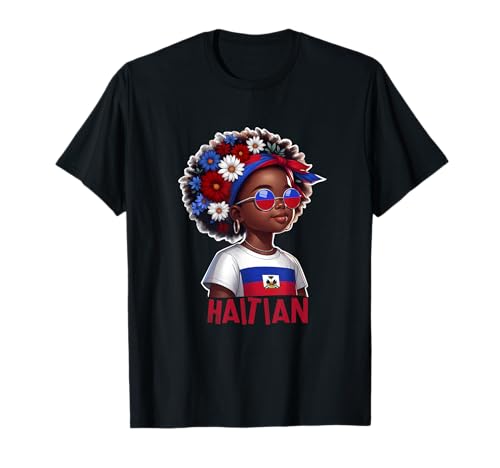 Haiti Flagge Shirt für Frauen, Haiti Flagge Shirt für Mädchen Haiti T-Shirt von Haiti Flag Gifts For Girls Haitian Woman Shirt