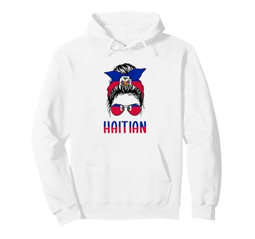 Hispanic Heritage Haitianisches Mädchen-T-Shirt mit haitianischer Flagge Pullover Hoodie von Haiti Flag Gifts For Girls Haitian Woman Shirt