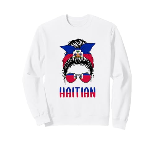 Hispanic Heritage Haitianisches Mädchen-T-Shirt mit haitianischer Flagge Sweatshirt von Haiti Flag Gifts For Girls Haitian Woman Shirt