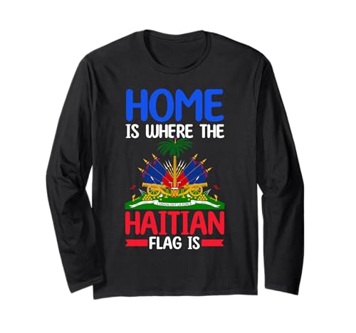 Haitianische Flagge Liebhaber für Haiti Männer Frauen Langarmshirt von Haitian Pride for Haiti Lover Men Women