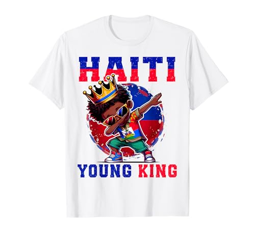 Haiti Young King Haiti Flagge Melanin für schwarze Jungen Kinder T-Shirt Haiti Young King Haiti Flagge Melanin für schwarze Jungen Kinder T-Shirt von Haitian Young King Boy Apparel Creationz Co.