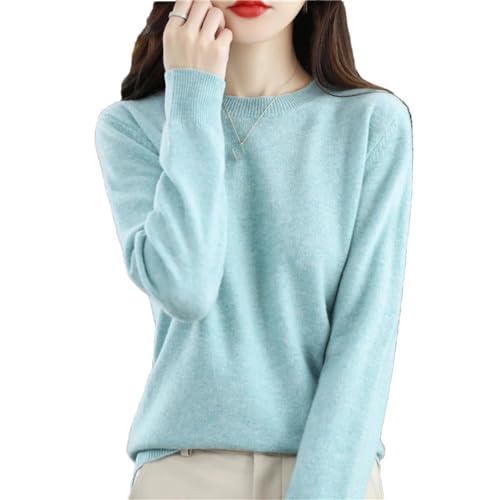 Herbst Winter 100% Merinowolle Pullover Damen Stricken Kaschmir Pullover Basic V-Ausschnitt Chic Warm Tops, Jiahua En8, M von Haitpant