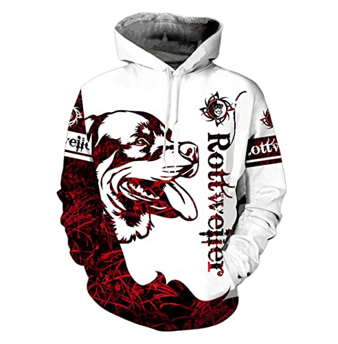 Rottweiler Hund 3D Gedruckt Hoodie Anzug Männer Herbst Winter Casual Sweatshirts Jogginghose Trainingsanzug Set von Haitpant