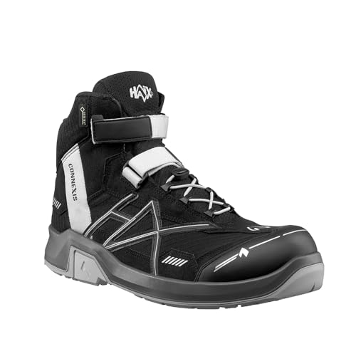 HAIX CONNEXIS Safety GTX S3 mid/black-silver: Ermüdung ist für Dich kein Problem. Dein Indoor-Schuh CONNEXIS Safety GTX S3 mid hält Dich fit.. UK 7.0 / EU 41 von HAIX