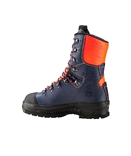 HAIX Protector 2.0 Schnittschutzstickerei KOX Edition mit Gore-Tex, Blau / Orange, 44 EU von HAIX