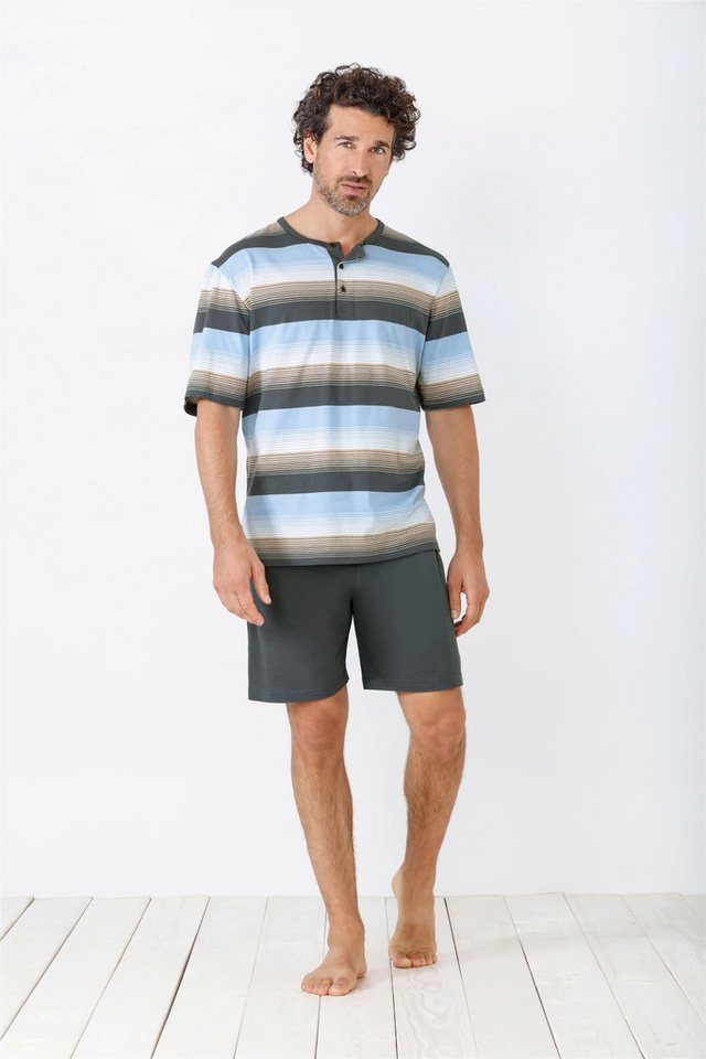 Hajo Schlafanzug Herren Shorty, Premium Cotton von Hajo