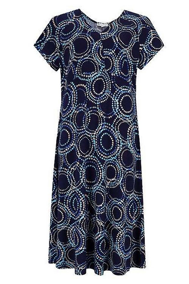 Hajo A-Linien-Kleid Joy Of Life Strandkleid City-Kleid (1-tlg) Kurzarm V-Ausschnitt softer Viskose-Mix von Hajo