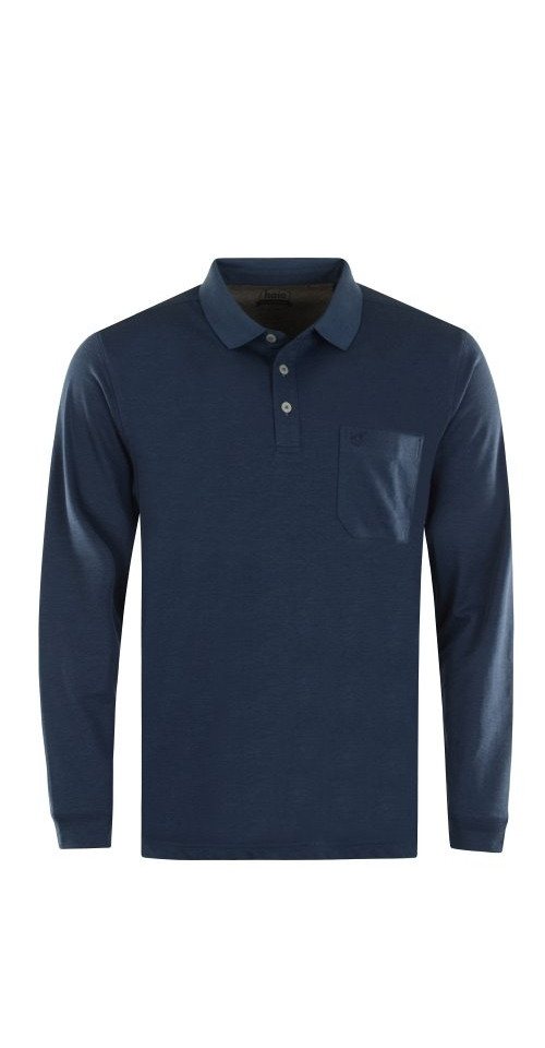 Hajo Langarm-Poloshirt H Polo 1/1 Arm Softknit marine von Hajo