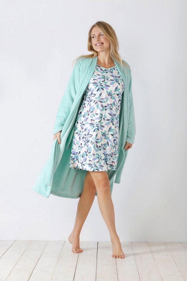 Hajo Morgenmantel Damen Homewear Mantel Nicki Fleece von Hajo