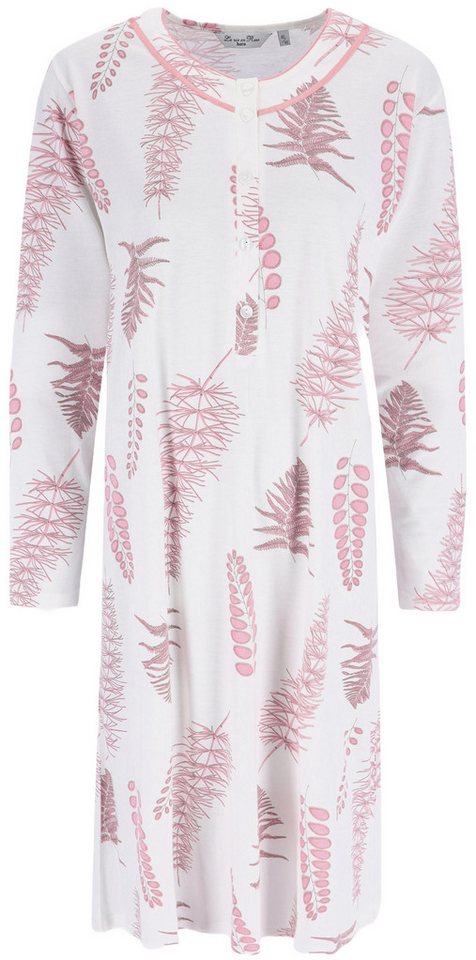 Hajo Nachthemd Damen Nachthemd mit langem Arm (1-tlg) mit Knopfleiste von Hajo