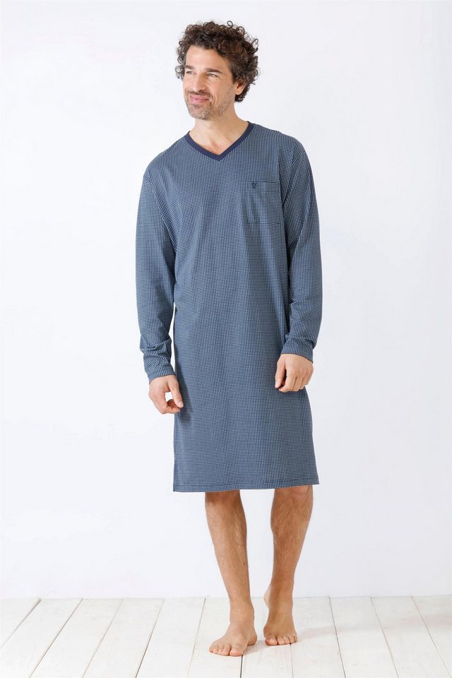 Hajo Nachthemd Herren NOS Nachthemd Premium Cotton Single Jersey von Hajo