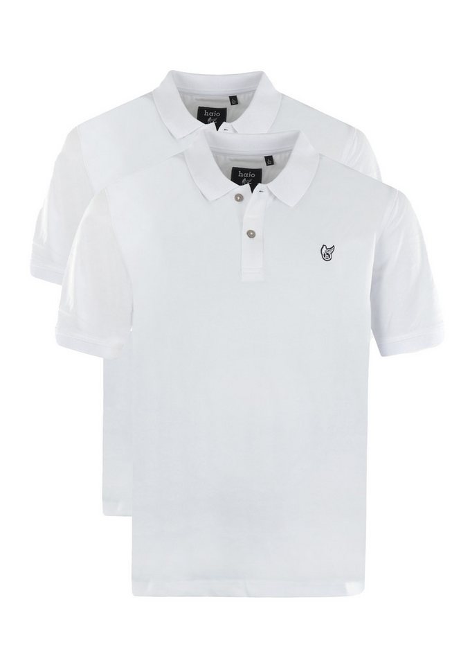 Hajo Poloshirt 2er Pack Pique (Spar-Set, 2-tlg) Poloshirt - Baumwolle - Atmungsaktiv - Elastische Armabschlüsse von Hajo