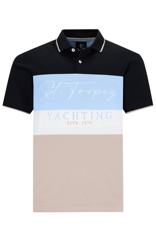 Hajo Poloshirt H Polopique Stay FreshSt.Tropez-Yachting schwarz von Hajo