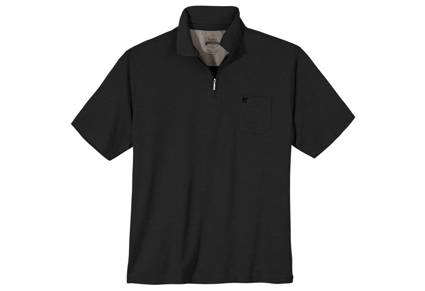 Hajo Poloshirt Hajo Zipper Poloshirt Übergröße Stay Fresh schwarz Hajo Poloshirt Hajo Zipper Poloshirt Übergröße Stay Fresh schwarz von Hajo