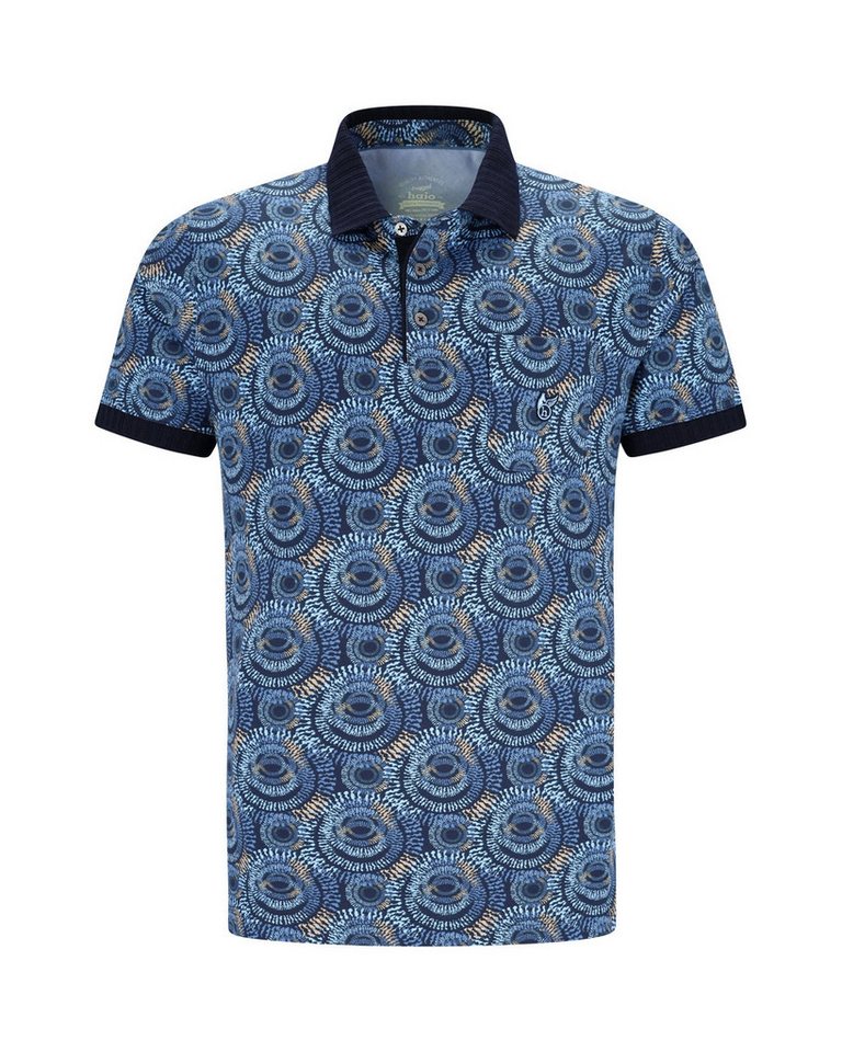 Hajo Poloshirt Pikee-Poloshirt in stay fresh-Qualität mit Alloverdruck von Hajo