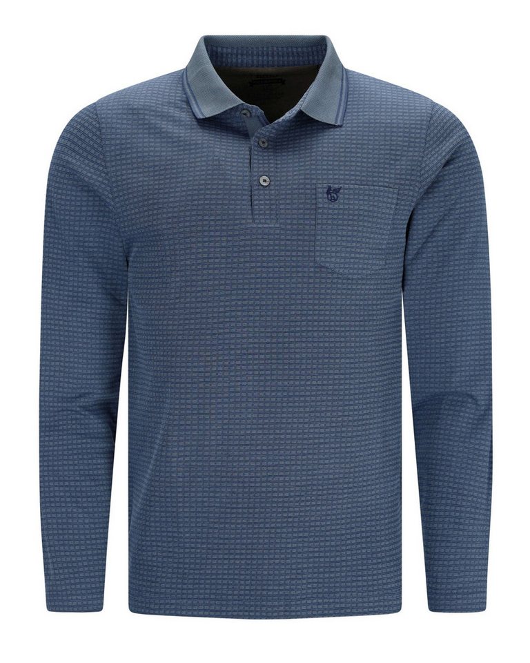 Hajo Poloshirt Softknit-Polo in Karojacquard allover von Hajo