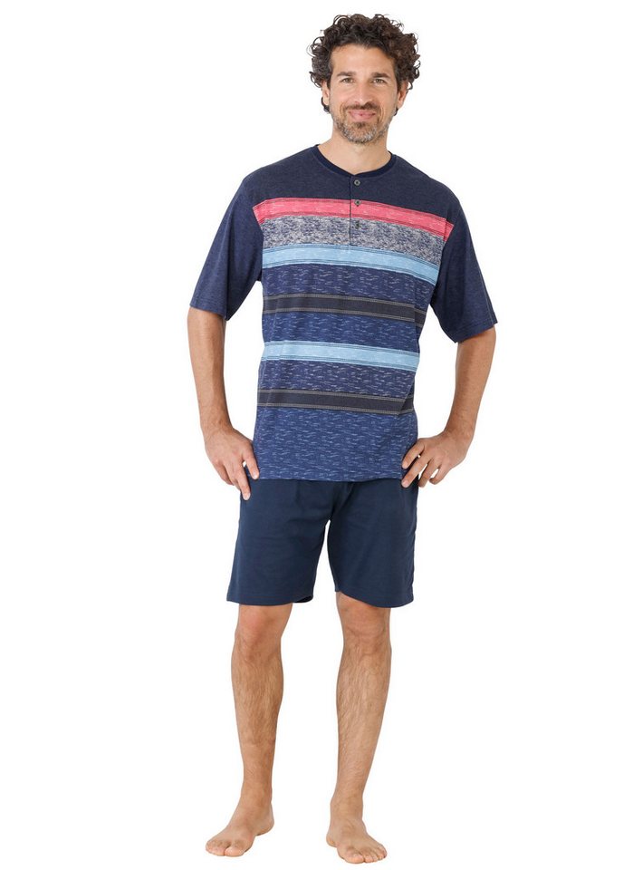 Hajo Pyjama Herren-Shorty Single-Jersey Streifen von Hajo