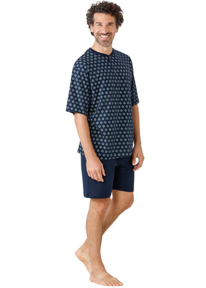 Hajo Pyjama Herren-Shorty Single-Jersey gemustert von Hajo