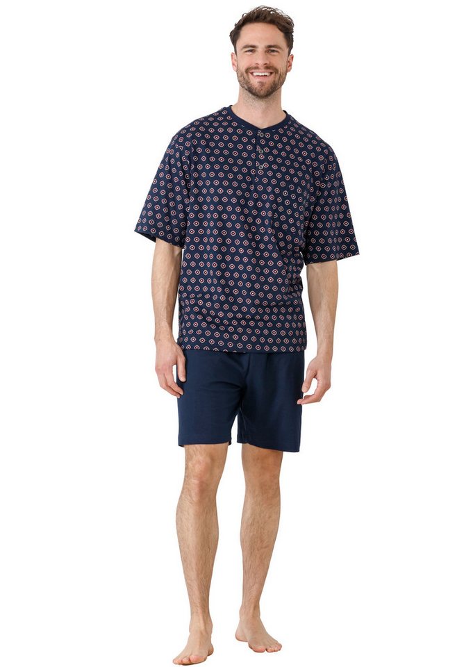 Hajo Pyjama Herren-Shorty Single-Jersey gemustert von Hajo