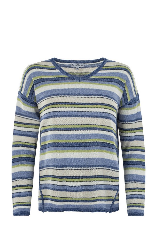 Hajo Rundhalspullover Damen Pullover in Leinenoptik von Hajo