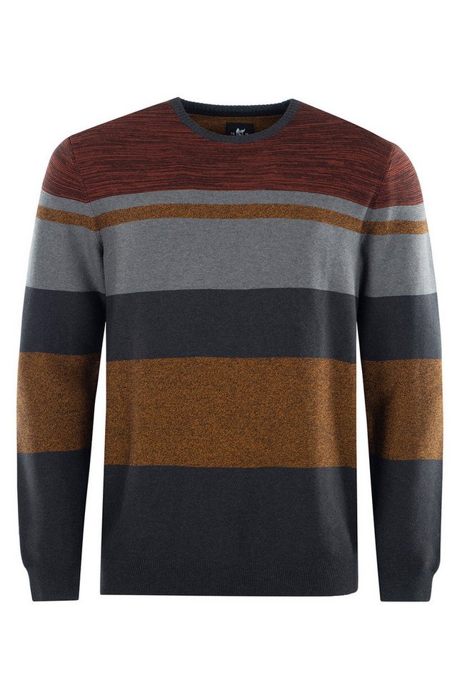 Hajo Rundhalspullover Gestreifter Rundhals-Pullover in Effektgarn von Hajo